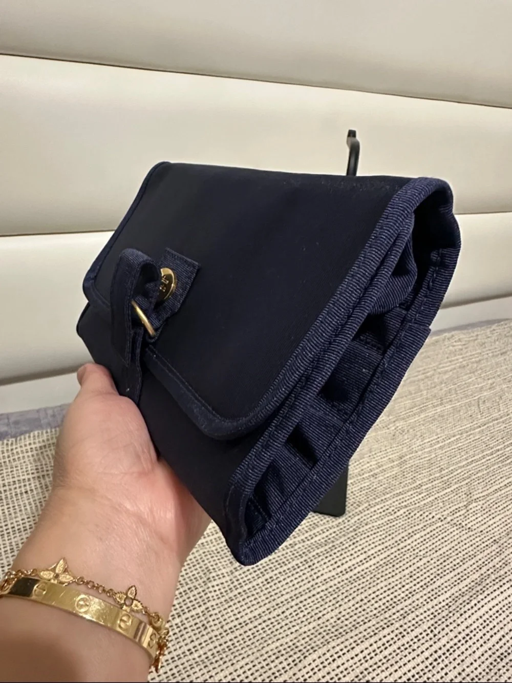 Dior Novelty Navy Canvas Make Up/Brush Organizer